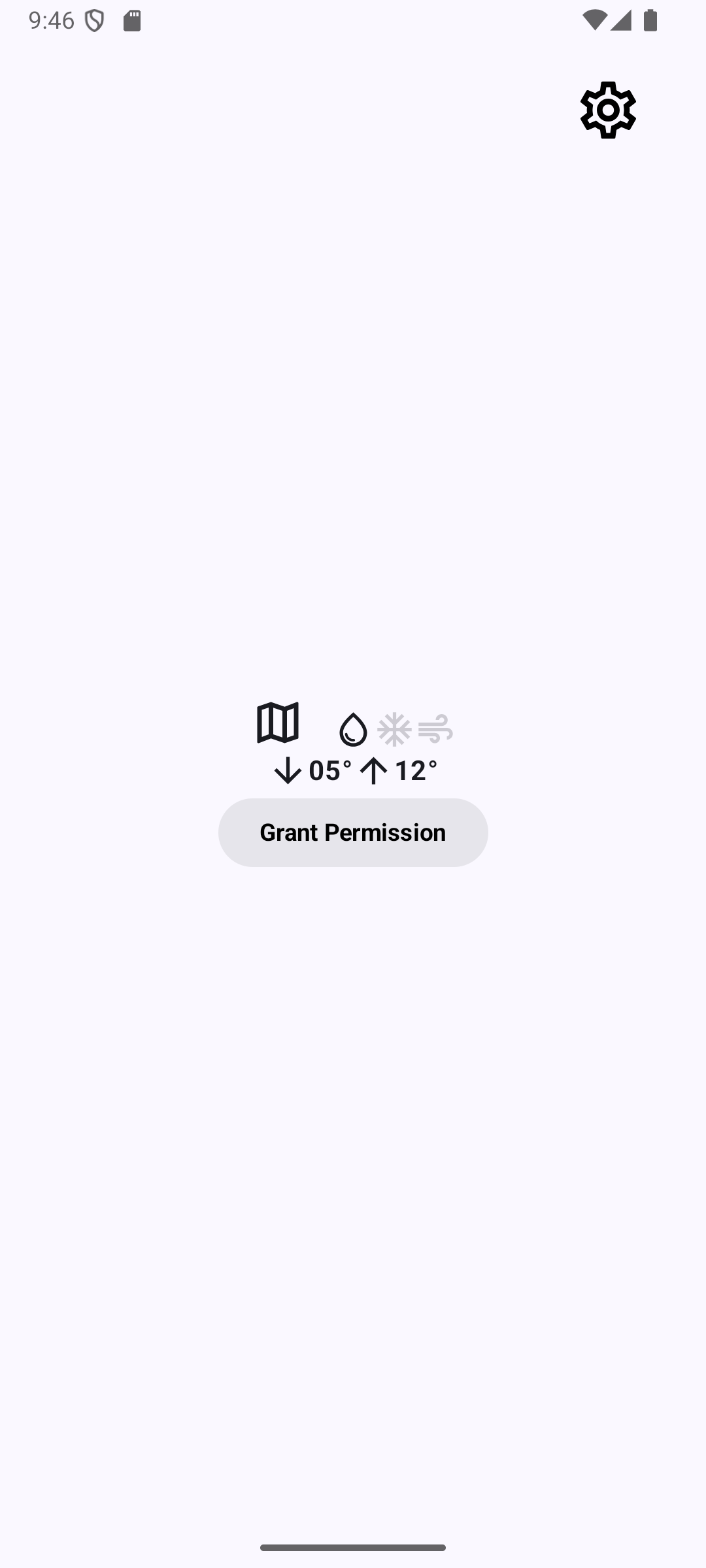 ask for location permission screen